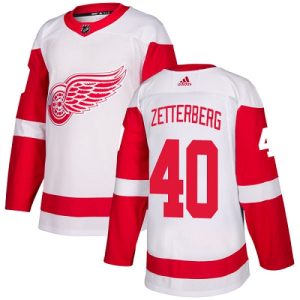 NHL Detroit Red Wings Trikot #40 Henrik Zetterberg Authentic Weiß Auswärts